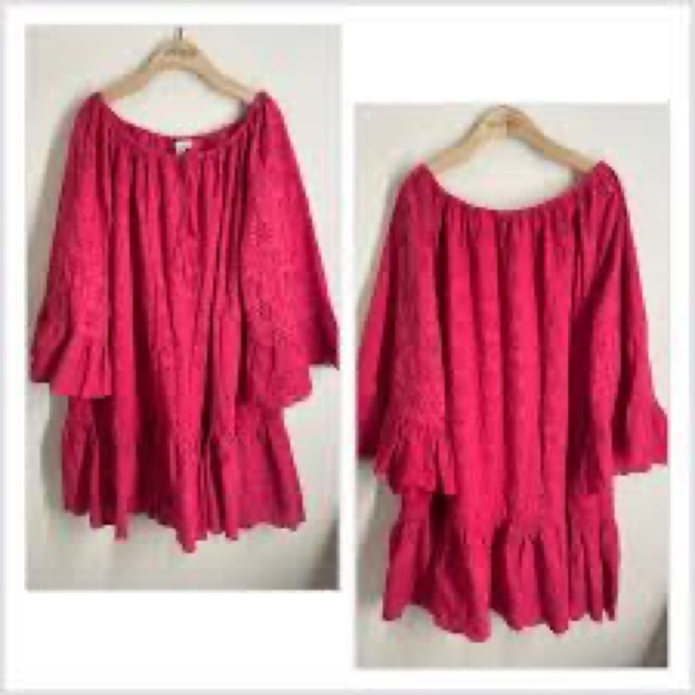 Sundance Moray Cotton Eyelet Dress with Ruffle Hem